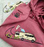 Load image into Gallery viewer, laboratory AutoCaravan Inspired Embroidered Unisex Hoodie, Embroidered Designs, Embroidered Sweatshirt, Embroidered TV serie, Drama
